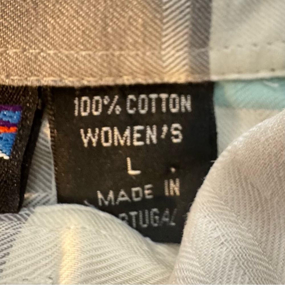 Patagonia Multicolor Purple White and Green Plaid Button Down Shirt - Picture 7 of 7